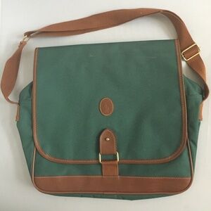 VTG Ralph Lauren Polo Green Messenger Travel Bag